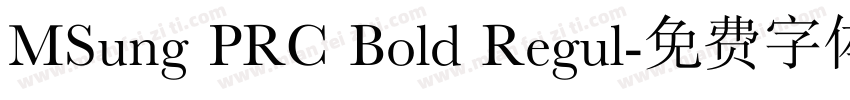 MSung PRC Bold Regul字体转换